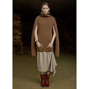 chunky long pullover with open armpits