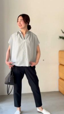 OURHOME サラッと涼しい二の腕すっきりブラウス（オフホワイト） サラッと涼しい二の腕すっきりブラウス – OURHOME