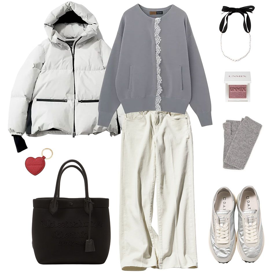 【50代 週末コーデ】リュクスなカシミア混ケープを主役に冬のマリンカジュアル＃Jマダムのおしゃれ