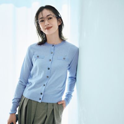 フェイクポケットつきカーディガン