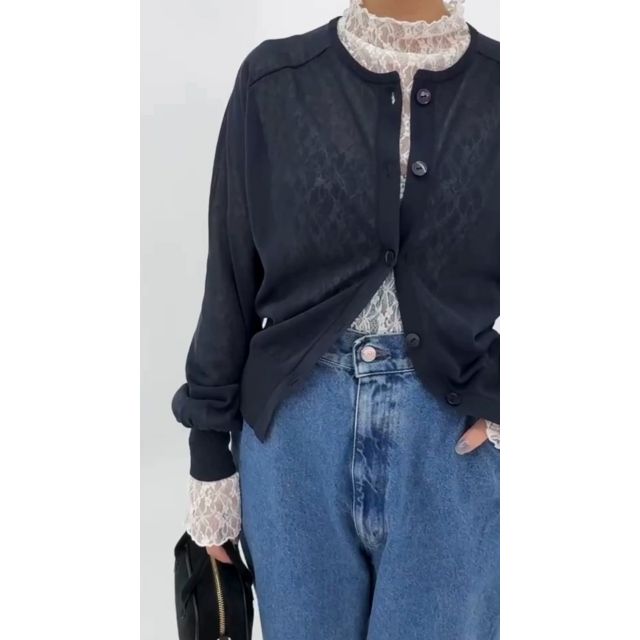 12closet(トゥエルブクローゼット)の【洗える】総レースジャージー