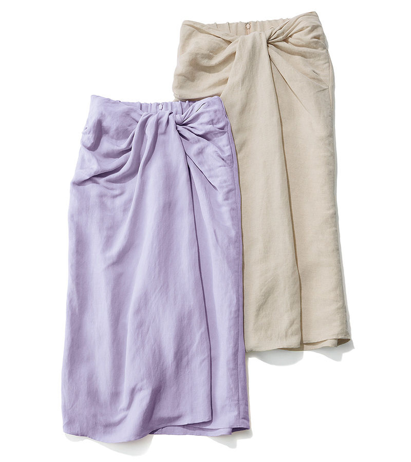 旬のきれい色をボトムで投入　GALLARDAGALANTE×éclat　ツイストタイトスカート