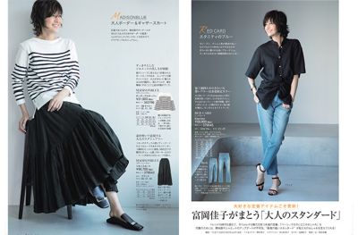 ローラ着用 MSGM 赤白ボーダー タートルネックニット スカート セット