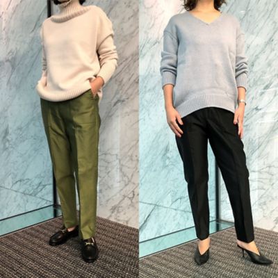 E by éclatの大ヒット「大人ベイカーパンツ」を身長150cm代のスタッフふたりが、最新サイズ34を履き比べてみました