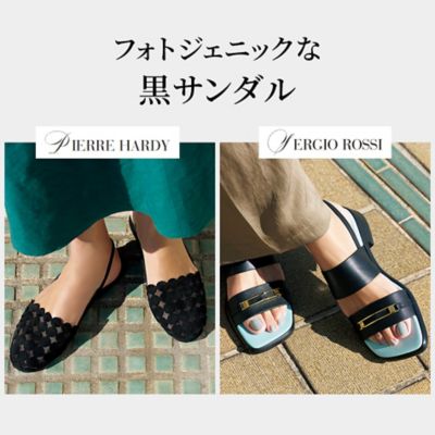 フォトジェニックな黒サンダル