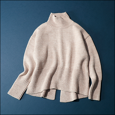 【WEB限定】タートルバックスリットニットプルオーバー