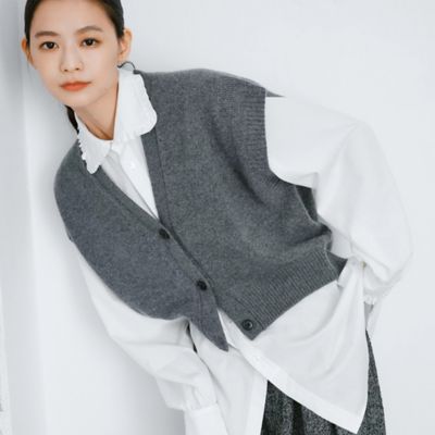 Whim Gazette(ウィム ガゼット)のハンソデTWEEDYニットプル