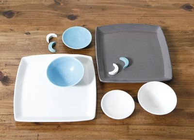 飯高幸作 蓋付きポット 3個セット 飯高幸作ふた付きポットトルコブルー＆