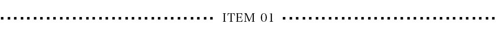 Item 01