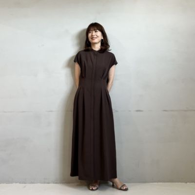 M7days(エムセブンデイズ)のすっきり見えウエストタックワンピース通販