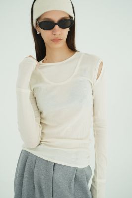 CLANE(クラネ)のLAYERED SHOULDER CUT TOPS通販 | 集英社HAPPY PLUS STORE