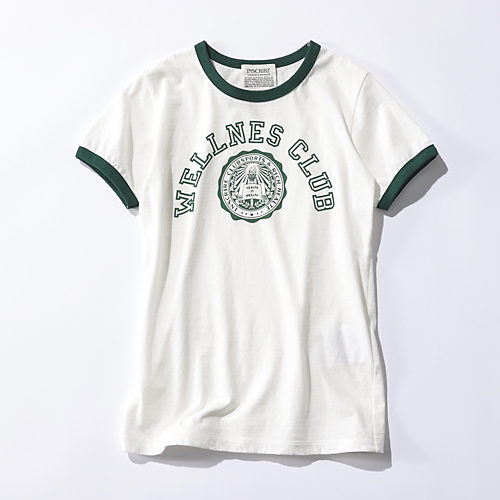 コンパクトなサイズ感で合わせやすい。遊び心のあふれるロゴTシャツ　WELLNESS CLUB Symbol Tee