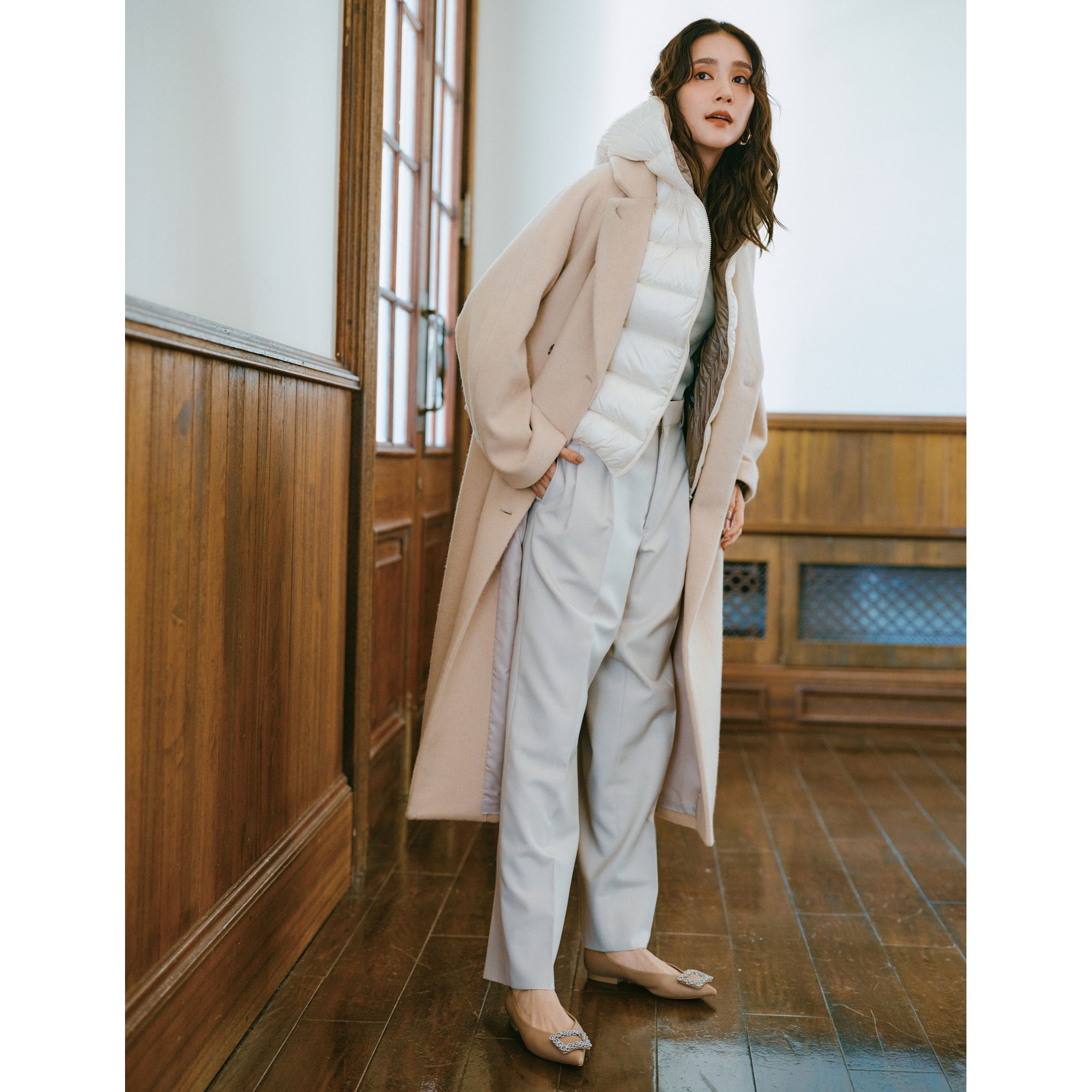 集英社HAPPY PLUS STOREで買える「CLANE(クラネ/DOUBLE WOOL LONG COAT」の画像です。価格は38,610円になります。