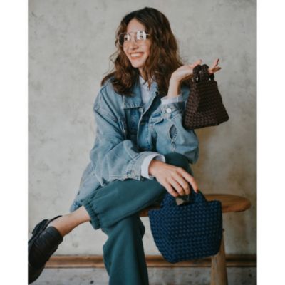 NAGHEDI ナゲディSt Barths small Tote ネイビー St. Barths Small Tote | Ink Blue