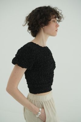 トップス clane W FACE SHIRRING CROPPED TOPS fit=scale-down,w=1200