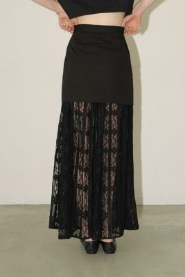 スカート CLANE 2WAY LACE LAYERED SKIRT CLANE(クラネ)の2WAY LACE LAYERED SKIRT通販 | mirabella