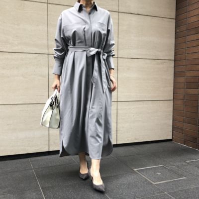 E by eclat(イーバイエクラ)のバンドカラーキーネックシャツ