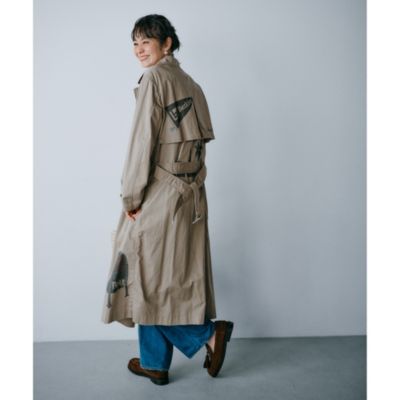 【マキシ丈 Aライン】マディソンブルー トレンチコート 樹脂加工リネン ゆったり MADISONBLUE / マディソンブルー】 TRENCH COAT（トレンチコート