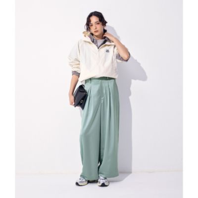suadeo(スアデオ)の【大草直子さんコラボ】艶タックワイドパンツ通販