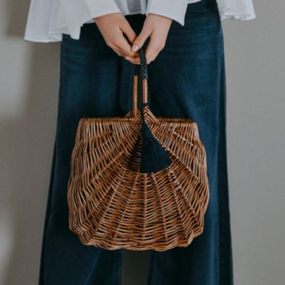 Pale Jute(ペール ジュート)のweekend basket（Large）＋別色タッセル