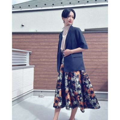 M7days(エムセブンデイズ)のリネン調ハーフスリーブジャケット