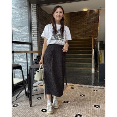 boussole綿麻ニットスカート 人気商品 boussole綿麻ニットスカート スカート スカート - スカート