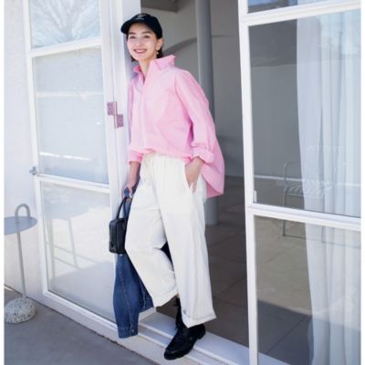 モデルサイズ:157cm/ピンクストライプ/着用サイズ:フリー/ LEE掲載