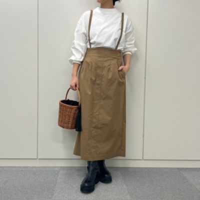 12closet 【洗える】ハイウエストジャンパースカート