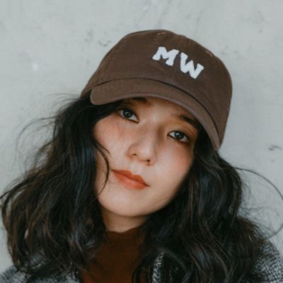 新品タグ付き！MY WEAKNESS キャップ ブラウン MY WEAKNESS(マイ ウィークネス)の【ともさかりえさん着用】【洗える