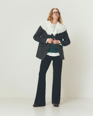 トップス 24SS THE SHINZONE LACE COLLAR BLOUSE 9月上旬お届け】LACE COLLAR BLOUSE – Shinzone