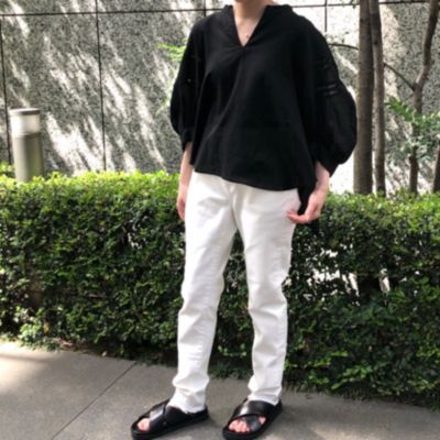 normment(ノーメント)のシャドーストライプブラウス通販
