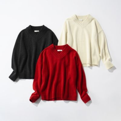 極美品✨ エブールebure カシミヤ混 ハイゲージニット Vネック ゆったり 極美品✨ エブールebure カシミヤ混 ハイゲージニット Vネック