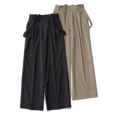 【徳原文子さんコラボ】サスペンダーつきタックパンツ/M7days