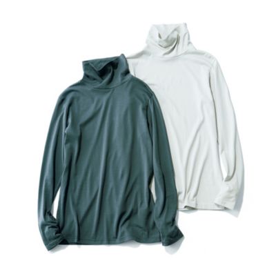 SUNSPEL×eclat(サンスペル×エクラ)  タートルネックカットソー