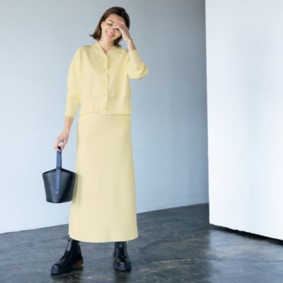 美しいシルエットで下半身をすっきり演出　【斉藤くみさんコラボ】ニットフレアスカート