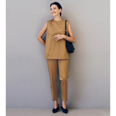 すっきりテーパードパンツを心地よい生地でさらにはきやすく　【戸野塚かおるさん別注】美脚テーパードパンツ