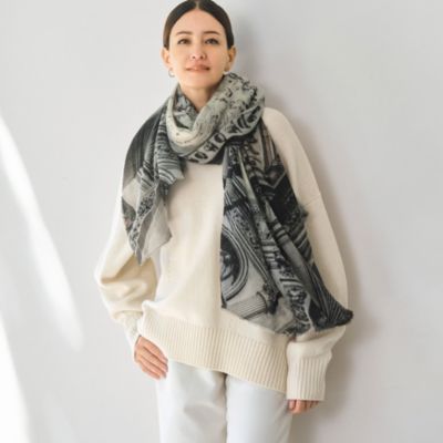 巻くたびにときめく贅沢な肌ざわりの大判ストール　ウールカシミヤストール