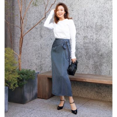 ストライプサッシュスカート