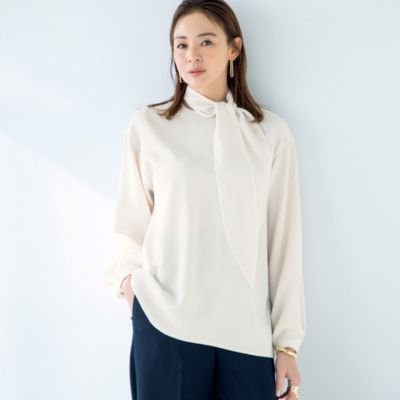 【とろみ】スカーフつきブラウス