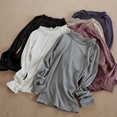 ＜集英社＞ 12closet(トゥエルブクローゼット)/【洗える】コットンカシミヤタートルカットソー