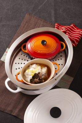 LE CREUSET - ルクルーゼ　スチーマー　ココットオーバル　25cm ル・クルーゼ Le Creuset(ル・クルーゼ)のオーバル・スチーマー 25cm通販