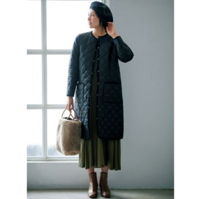 traditional weatherwear★ノーカラーキルティングジャケット