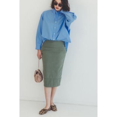 MADISONBLUE SOFIEバックサテンタイトロングスカート