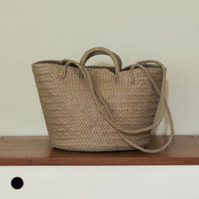 アエタ Aeta  美品 KG06 BASKET M＋SHOULDER かごバッグ M/アイボリー 鞄 かばん トートバッグ【2400013503570】