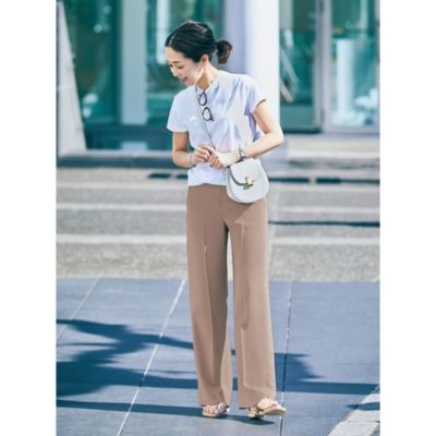 Theory luxe 【美女組bemiさんコラボ】美脚とろみストレートパンツ