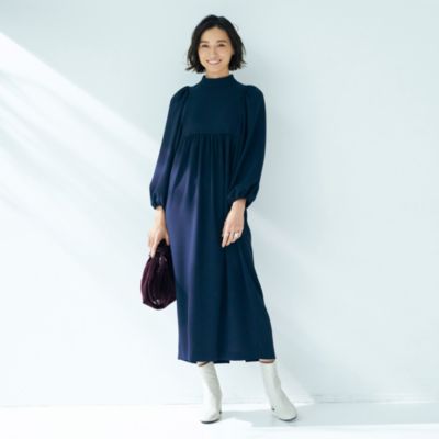 VERMEIL par iéna×SHOP Marisol(ヴェルメイユ パー イエナ×ショップマリソル) アセテートバックサテンジョーゼットワンピース