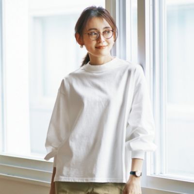 【石上美津江さんコラボ】【洗える】ギャザースリーブTシャツ￥8,900+税