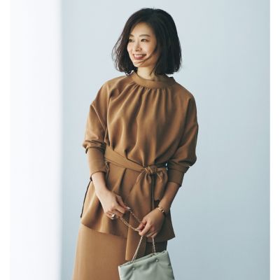 Whim Gazette 三尋木奈保コラボ 2WAY長袖ブラウス とろみ素材 F Whim Gazette 三尋木奈保コラボ 2WAY長袖ブラウス とろみ素材 F