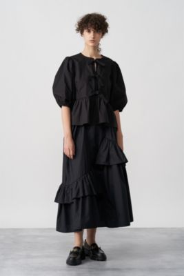 CECILIE BAHNSEN(セシリエ バンセン)のSKIRT WITH ASYMMETRICAL RUFFLE