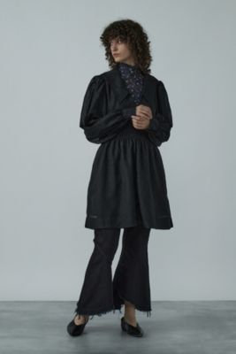 ＜集英社＞ GANNI(ガニー)/Crinkled Georgette Collar Smock Mini Dress